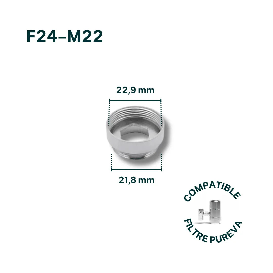 Adaptateur F24-M22 pour robinet (inclus)