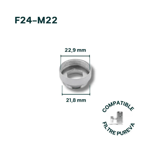 Adaptateur F24-M22 pour robinet (inclus)