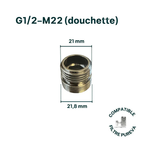 Adaptateur G1/2-M22 pour robinet (inclus)