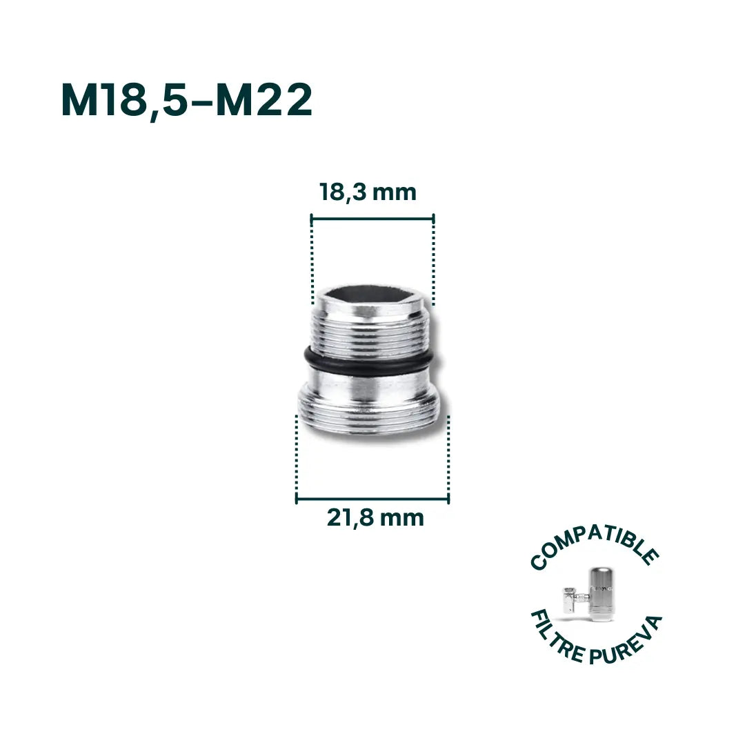 Adaptateur M18,5-M22 pour robinet (inclus)