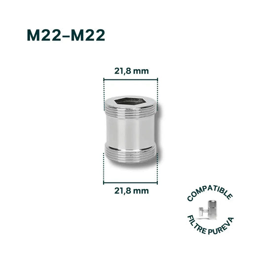 Adaptateur M22-M22 pour robinet (inclus)
