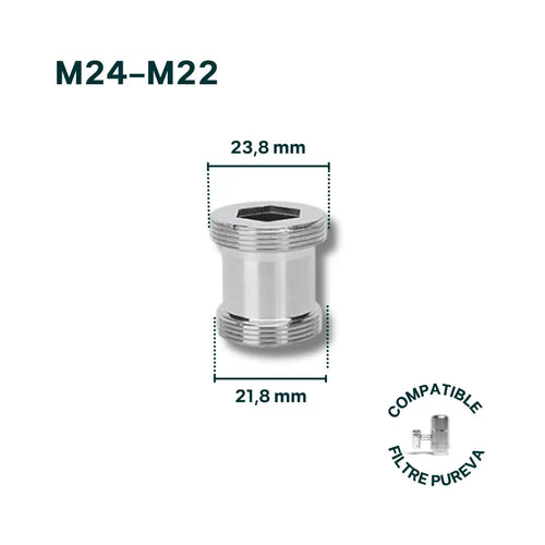 Adaptateur M24-M22 pour robinet (inclus)